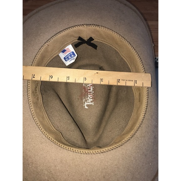 Bollman USA The Natural Tan Cream 100% wool USA Vintage Size Large Western main image 7
